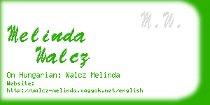 melinda walcz business card